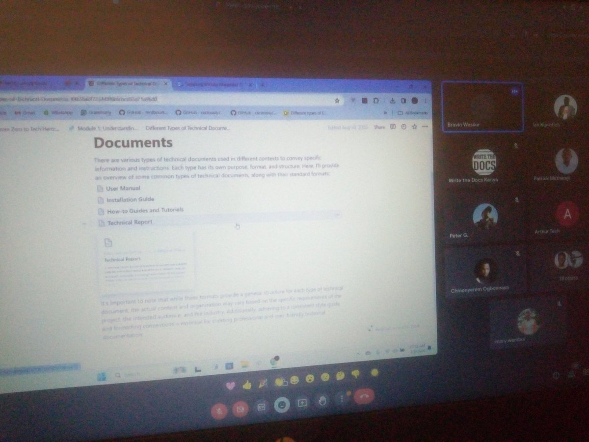 It was an informative session for technical writing workshop, thank you <a href="/wasike_bravin/">Bravin Wasike</a> 
<a href="/WTD_Kenya/">Write the Docs Kenya #WTDKenya</a>