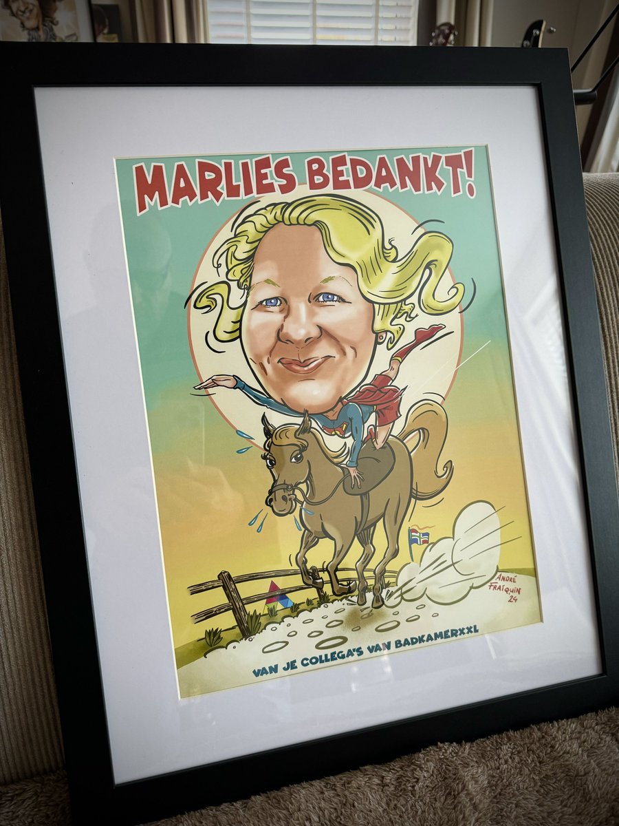 Heerlijk mogen tekenen aan deze karikatuur! En deze dame beoefent als supergirl haar hobby voltige! Great fun.
#karikatuur #tekenen #kado #cadeau #portret #workum #andrefraiquin