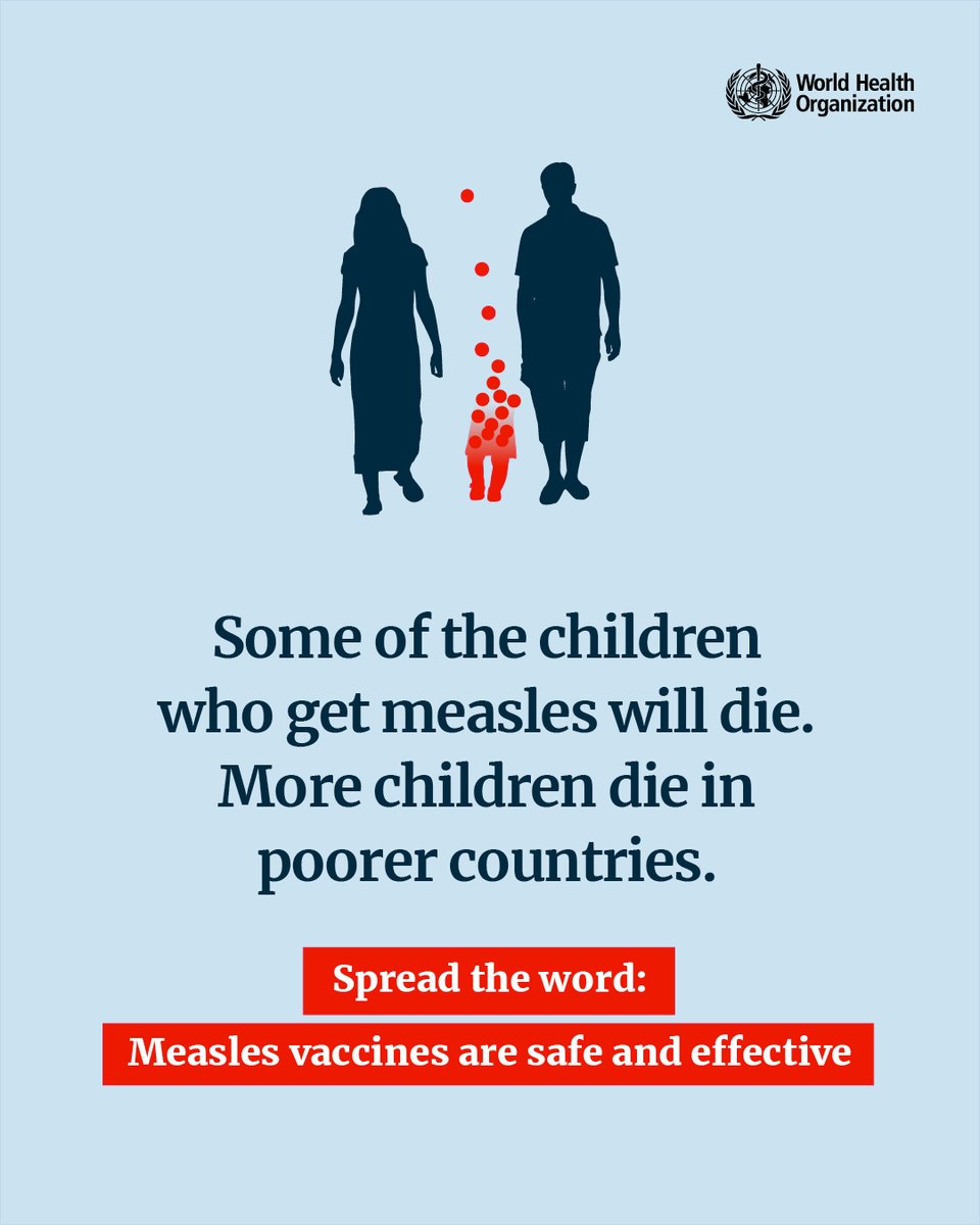 #Measles is not just a rash. Some of the children who get measles will die. To protect your child, make sure their vaccines are up to date. bit.ly/3X3NaTx