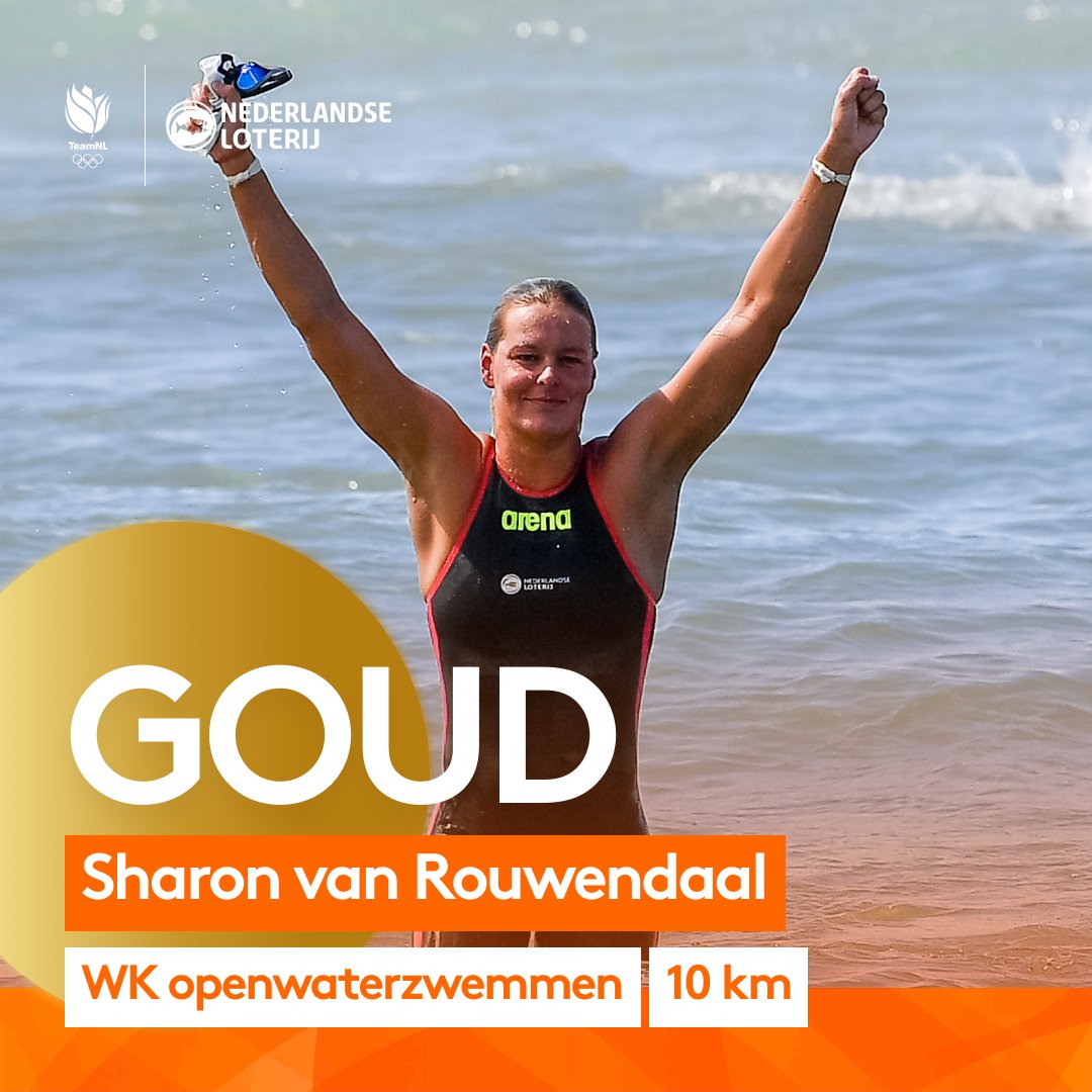 Haar tweede wereldtitel op de 10 kilometer! 👏

Op basis van klasse en ervaring is het <a href="/SvRouwendaal/">Sharon v Rouwendaal</a>  die wint! 

#TeamNL