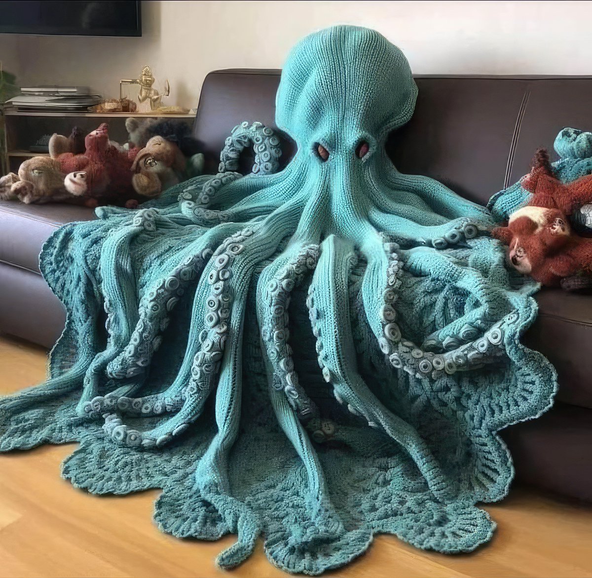 Octopus shape blanket. designed by @ designideahub