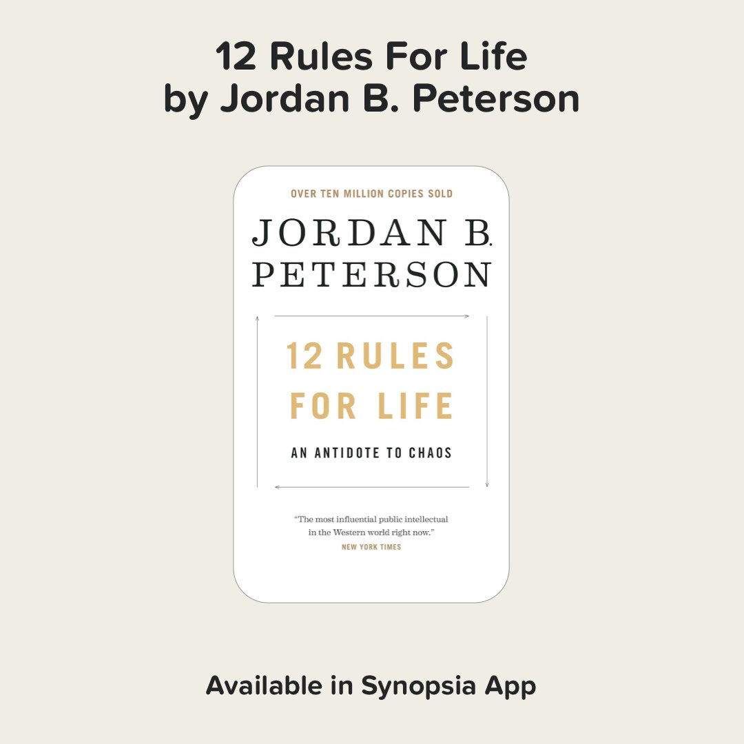 synopsiaapp's tweet photo. 12 Rules for Life by Jordan B. Peterson is now available in Synopsia

https://t.co/M1z60M30La https://t.co/b4HOULijkr