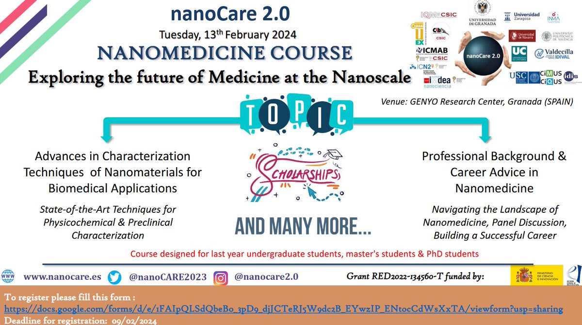 @SanchezUgr @NanoChemBio has introduced our network @NanoCARE2023 @AgEInves @CienciaGob expertises and planned activities at the #worldnanocancerday @NanomedSpain @ContraCancerEs You can find more information about this event here ▶️ nanomedspain.net