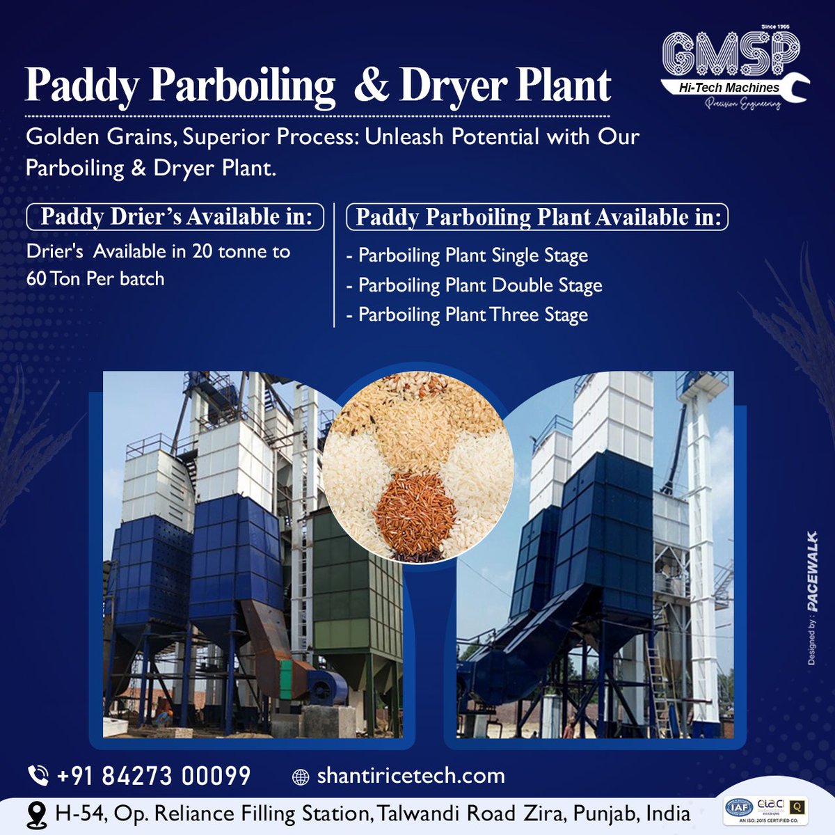 GmspHighTech's tweet image. 𝐆𝐌𝐒𝐏 𝐇𝐢-𝐓𝐞𝐜𝐡 𝐌𝐚𝐜𝐡𝐢𝐧𝐞𝐬 

Unlock the potential of your rice harvest with GMSp Hi-Tech Machines&apos; advanced Paddy Parboiling and Dryer Plant. 
#RiceProcessing #Parboiling #DryingPlant #QualityRice #NutrientEnrichment #SustainableAgriculture #ModernFarming