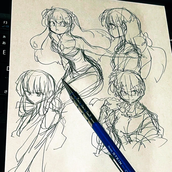 どうしてもお絵描きがしたかった走り描き……