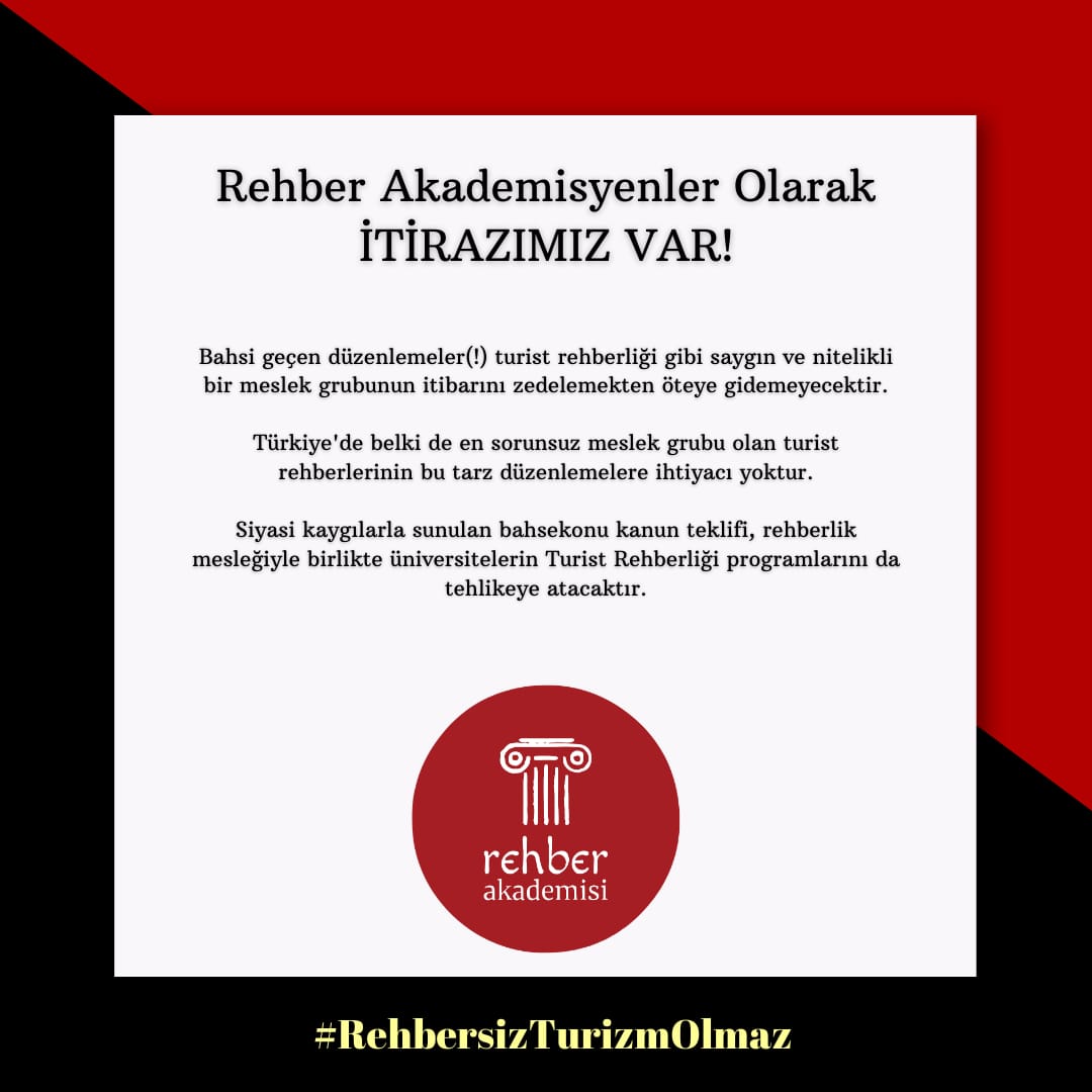 Turist rehberliği:
Mevcut düzenleme nasıl?
Kanun teklifi neyi öngörüyor?
İtiraz neye?
#rehberlerTürkçebilir