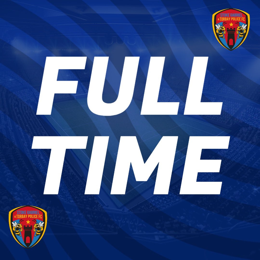 Stoke &amp; Torbay Police 2
Cullompton Rangers 1

A hard fought 3 points for our young side, who continue to grow and upset the odds each week. 
Credit to our 10 men who saw the final 20 minutes out in torrential rain against a Cullompton side who threw everything at us.