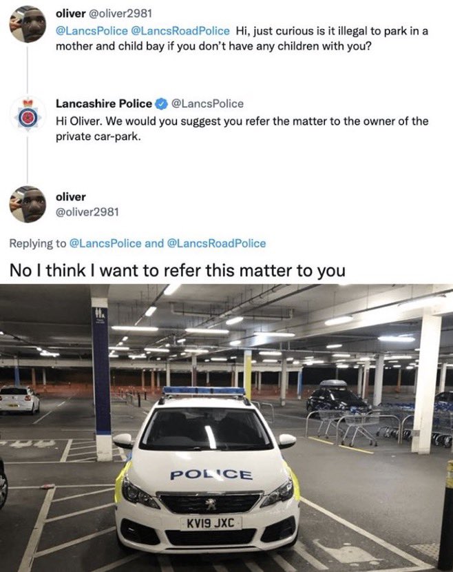 NoContextBrits's tweet photo. You can’t park there mate. https://t.co/uA0UjkIUcF