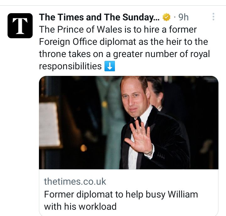 Look how they report the resignation of William's PS 🤣🤣🤣 #InvisibleContract