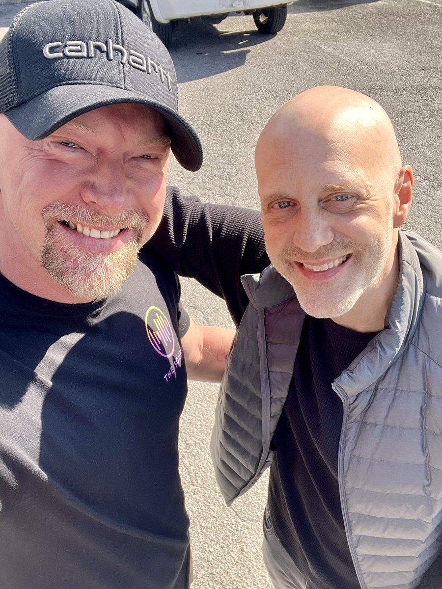 stevefromaus's tweet photo. Great coffee and convo with this legend. Co-writer on the latest KU banger, ‘Straight Line’. #JerryFlowers https://t.co/4X36gxexwt