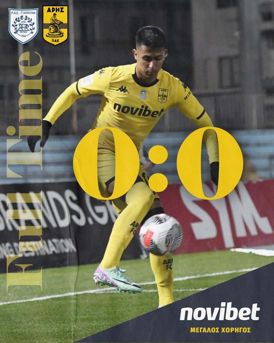 ARIS__FC's tweet photo. Τελικό
 
#PASARIS
#ARISFC
#StoiximanSuperLeague
@Super_League_GR 
#Matchday22

#VamosARIS

@novibet https://t.co/zlLZsyG6FJ