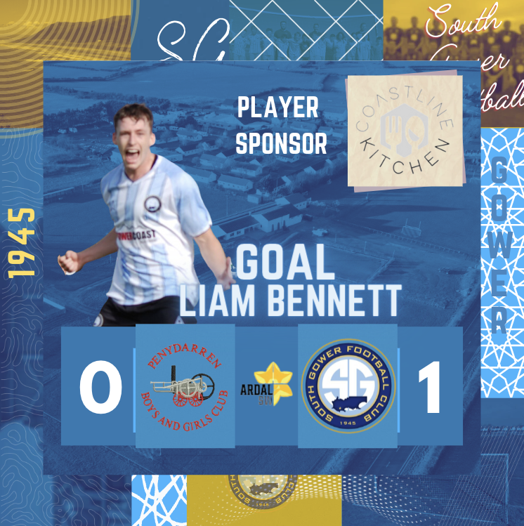 SouthGowerFC's tweet photo. 1-0 TO THE GOWER!

@liambennett_7 opens the scoring in the first minute of the game after he gets on the end of a @YinP93 through ball! https://t.co/6LCMFfktQx