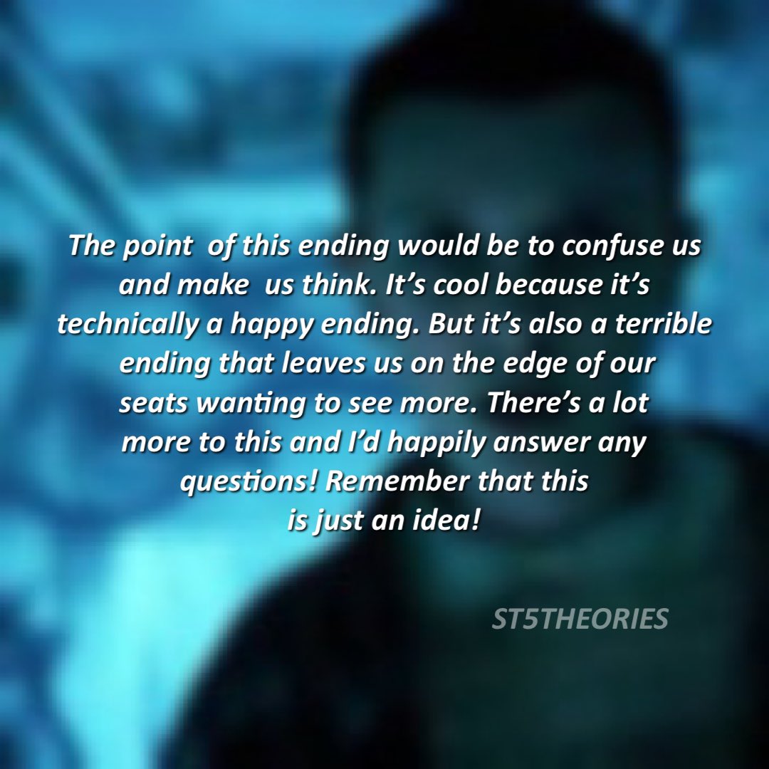 ST5theories's tweet photo. Theory #76: “Ending Idea #1” https://t.co/qm7UjvF9s5
