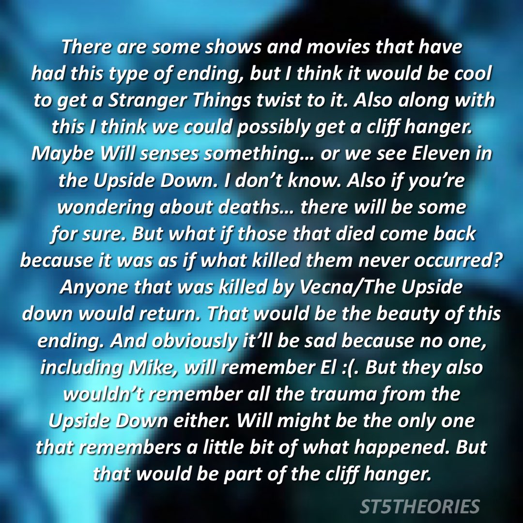 ST5theories's tweet photo. Theory #76: “Ending Idea #1” https://t.co/qm7UjvF9s5