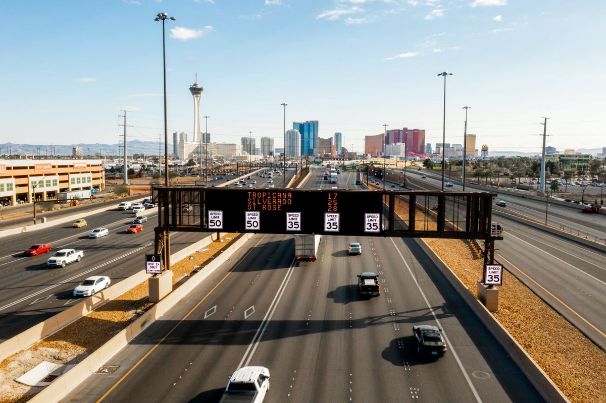 For those of you headed to Las Vegas for the big game, we've installed 42 digital signs along roadways in Nevada to help you get to where you need to go! It's part of Project Neon, the largest public works project in Nevada. Travel safe and enjoy the game! #THISisITS