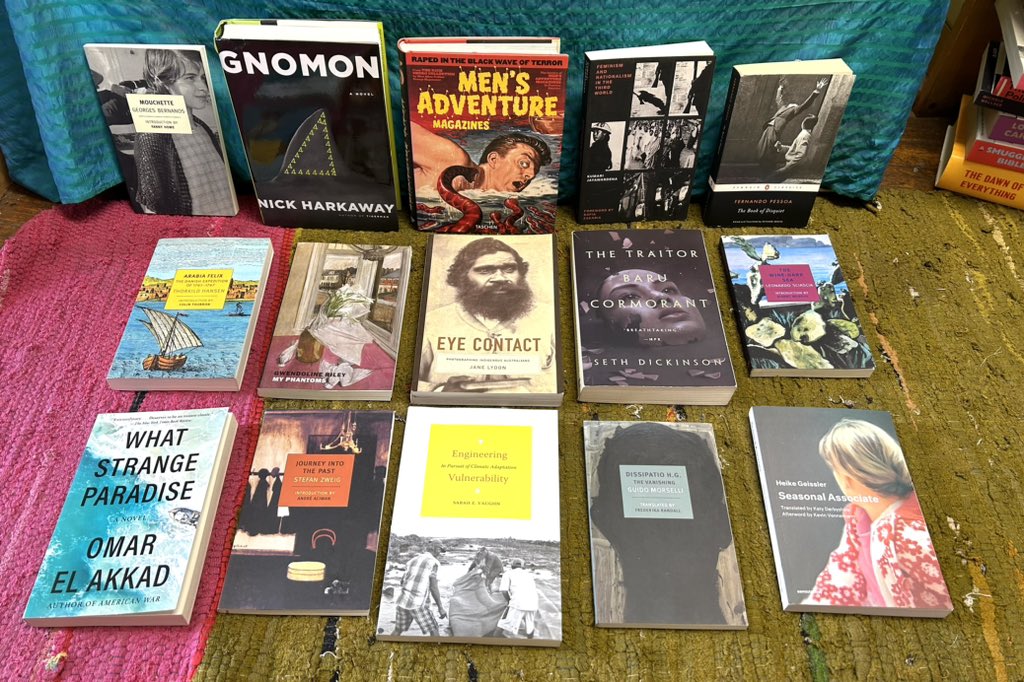 NormalsBooks's tweet photo. #YokoOgawa #JosephMcElroy #TheDawnofEverything #StanSakai #photographingIndigenousAustralians #DCGoGo #OmarElAkkad #ThomasSankara #LarrySultan #Montaigne #BaltimoreBookstore https://t.co/pIgDpNUNXs