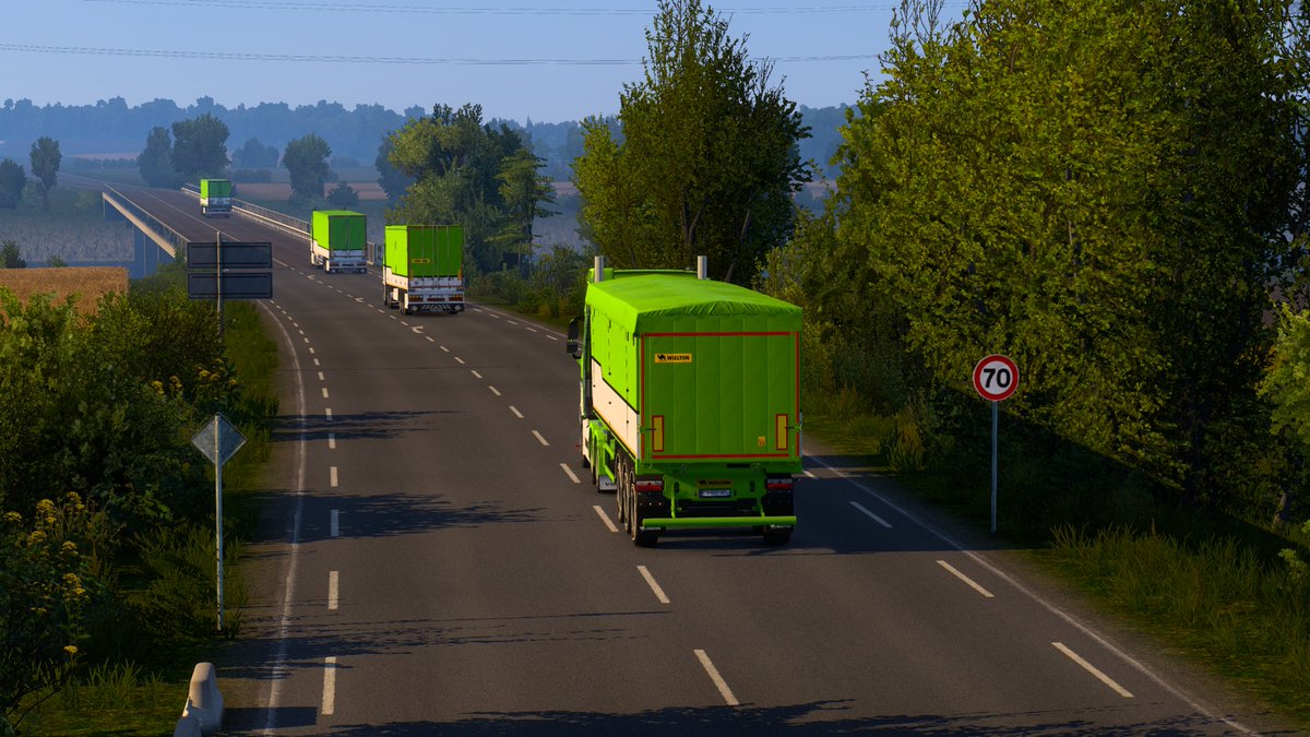 NexonLogistics's tweet photo. Today, Nexon Logistics successfully held a #ETS2 convoy, the event was flawlessly executed. Participants were impressed by the seamless coordination, thanks to @OCSC_Officiel.

Thank you for joining us and see you on Feb 24th again🚛 https://t.co/lAIaIVPuC4 https://t.co/fUHbS64mXN