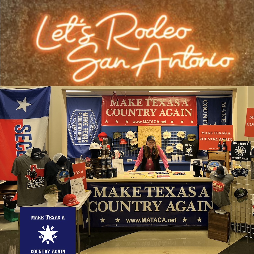 Texas_MATACA's tweet photo. Stop by the Make Texas A Country Again Store at the SA Rodeo. East Concourse of the Freeman across from the Fish Tank and Gun Range. #LetsRodeoSanAntonio #SARodeo #SanAntonioRodeo #rodeo #MakeTexasACountryAgain #MATACA #LoneStarLifestyle #TexasCountry #Wynona #BradPaisley https://t.co/DmmB5lbPLq