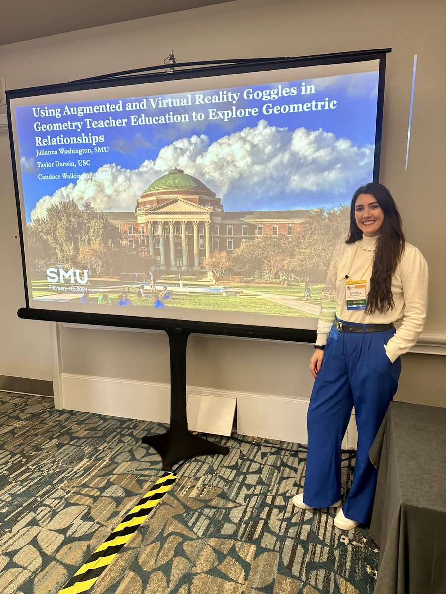 JCWashingtonMEd's tweet photo. I just gave my first presentation ever at @AMTENews! A big moment for me and step in my career! I’m super proud of the research and work I do at @SMU in @smusimmons with @CandaceWalking1 and @TaylorKDarwin! https://t.co/4Y3d3fsLWm
