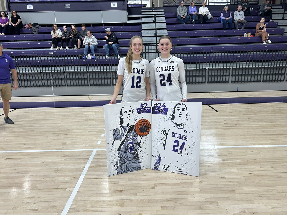 chathamwbb's tweet photo. Senior Day W in the Cougar Den! 87-72 over Waynesburg University. 

Jr. Louden 26pts, 7reb
Jr. Brunner 14pts, 4asst
Gr. Fertig 9pts, 3reb
Jr. Rodriguez 8pts, 5asst
Jr. Brock 7pts, 4asst 

21-3 (17-2 PAC)

#d3hoops https://t.co/4KC8EzMdas