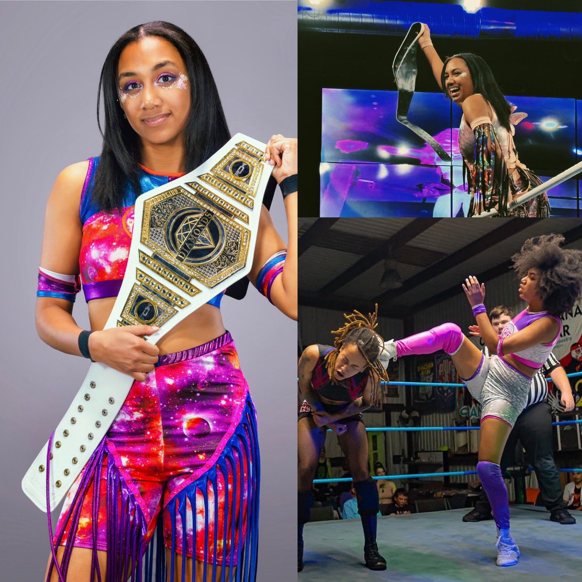 Black Herstory Day 10: @ItsMiaFriday is a young icon in the making! Already facing off against The Prodigy @roxanne_wwe at @TheOfficialROW, she’s made a huge impact! She is also the first female grad of @LionsPrideTX! @hardywrestlepod salutes you! #BlackHistoryMonth