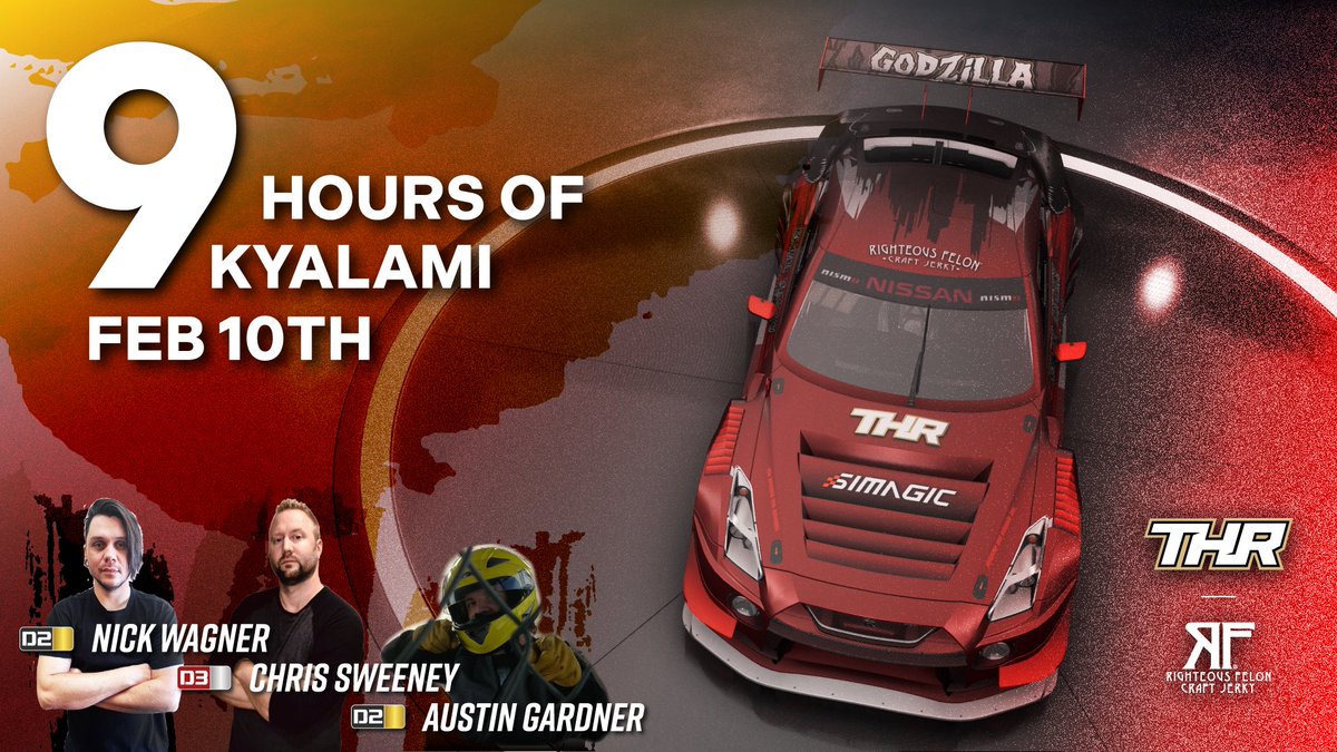 We are about to take the green in the SRA 9 Hours of Kyalami with <a href="/x_Kumori_x/">THR_Kumori</a>, <a href="/PHYLOgg/">PHYLO</a> and <a href="/THR_Scorpion66/">Chris Sweeney 🇺🇸 🦂</a> set for our next endurance adventure! 

Follow the team stream
Twitch.tv/THR_Esports

#WeAreTHR | #simracing | #ACC