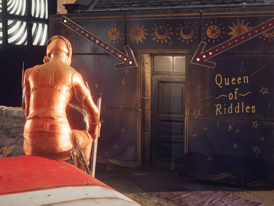 andrey_magnus's tweet photo. How to properly guide players without breaking the narrative and player's immersion through ledges and barrels painted in yellow: a thread 🧵(feat. Deathloop) https://t.co/o1iRDUor1q
