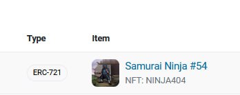 Our Ninja Collection NFT preview is now loading on EtherScan.

You can view your Ninja in "NFT Transfer" section of your wallet page on 

etherscan.io

#NINJA404   #Ethereum  #NFT