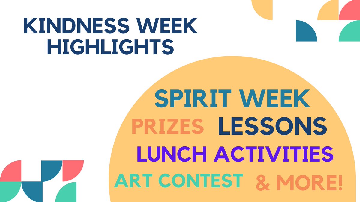 It’s almost here!! Our department and our student Wing Leaders have been working hard to make next week fun, meaningful, and full of surprises for staff and students, alike!

@vsca @VDOE_SESS #VAKindnessWeek