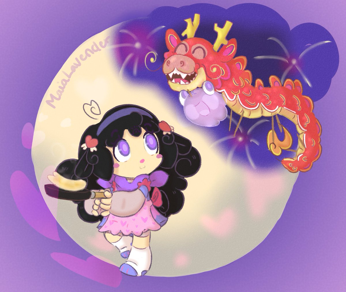 Well I did say I had another upload coming

So three holidays are coming over the next few days Lunar New Year, Shrove Tuesday and Valentine's so instead of drawing them separately I decided to combine them into one!

Quite the mix but was fun to draw🥰

#Sibbie #OC #MaiaArt