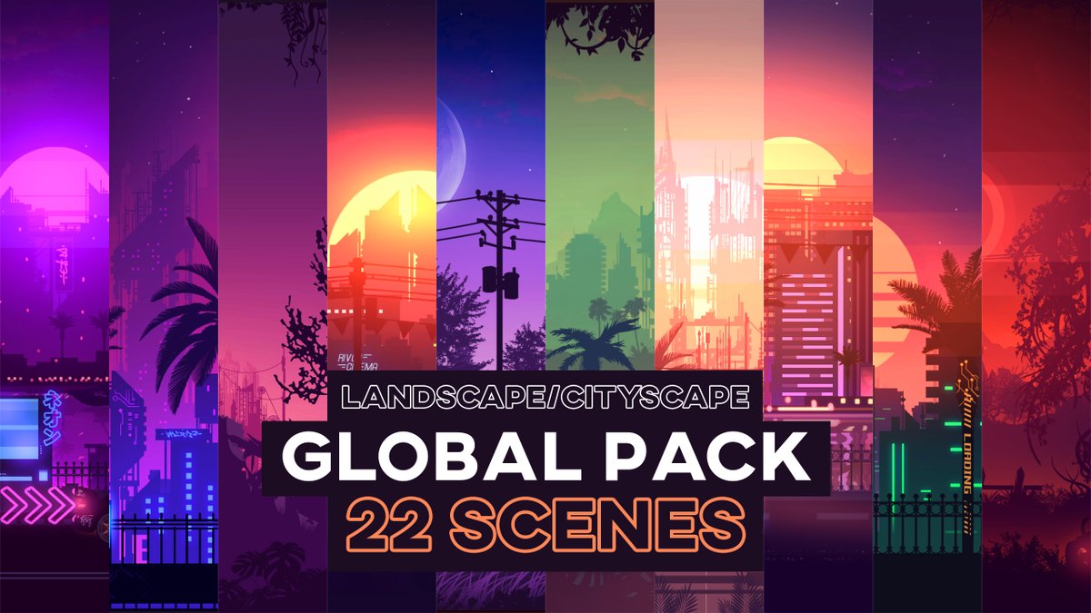 Pack of urban/natural 2D landscapes to create a full-game/bg/anime or other project. 650+ sprite objects; seamless textures; random environment generation; high rez sprites (up to 4K); fog, rain, sparks particle sys More info - u3d.as/2ZBi Tag: #Unity3D #AssetStore