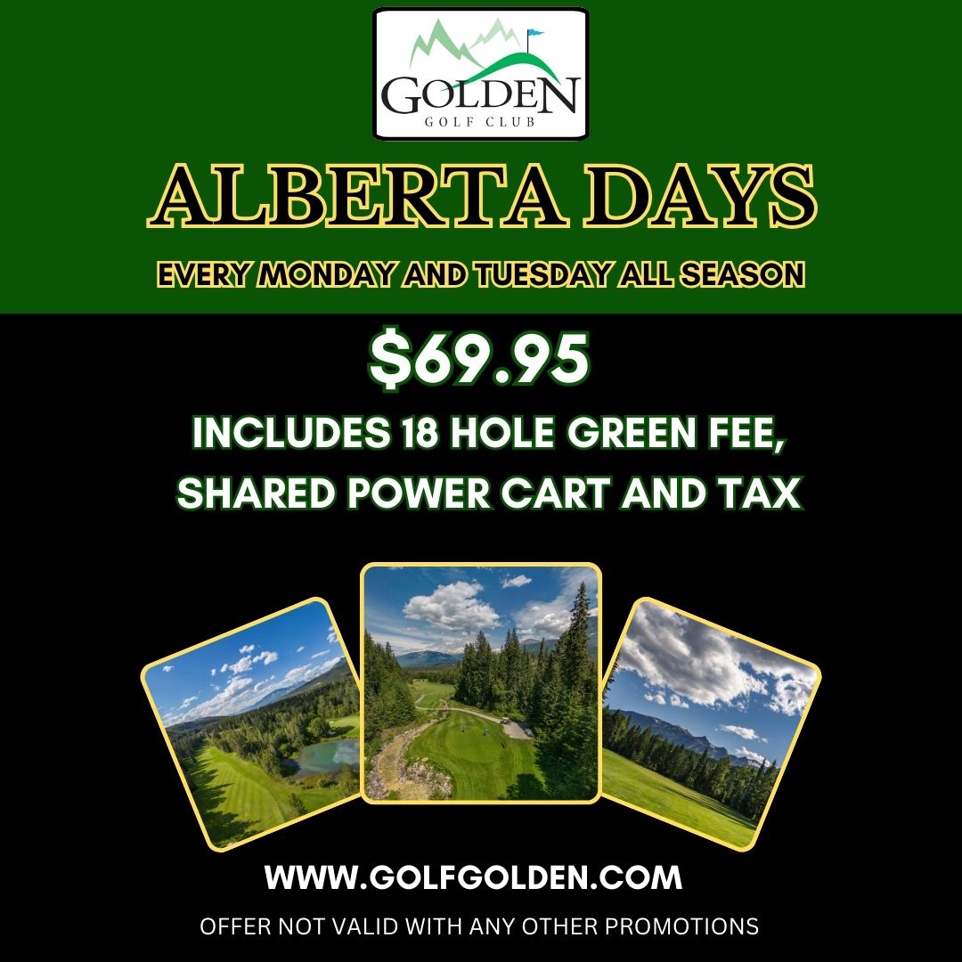 Include us in your 2024 golf plans!

#GolfGolden #GoldenBC #kootenayrockies #kootrocks #golf #golfers #GolfinBC #golfbc #explorebc #golfing #mountaingolf #golfer #golflife #golfcourse
