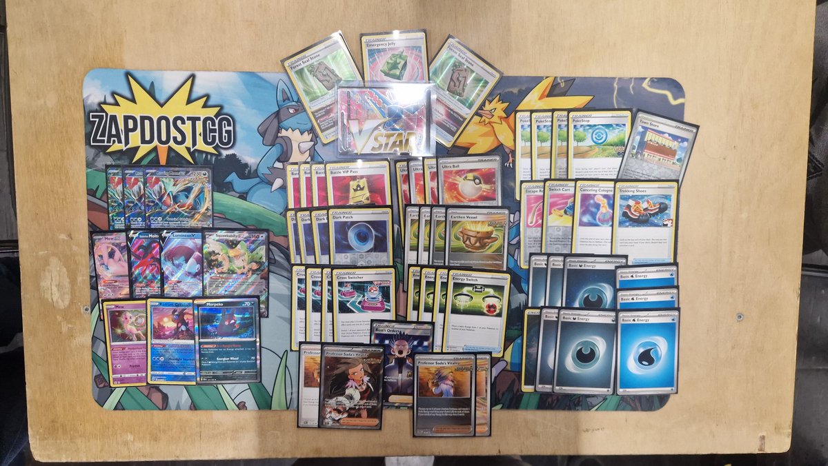 Lost my win&amp;in with 1 prize remaining. Sad but good run. Same 60 as <a href="/zapdostcg/">ZapdosTCG</a>
R1 WW Chien Pao 1-0-0
R2 LL Mew 1-1-0
R3 WW Roaring Moon 2-1-0
R4 WW lost tina 3-1-0
R5 LWT lost tina 3-1-1
R6 WLW charizard 4-1-1
R7 WW Roaring Moon 5-1-1
R8 WLL Gardevoir 5-2-1
R9 WLL lostbox 5-3-1