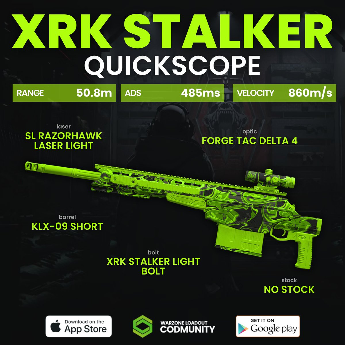CODMunityGG's tweet photo. 🎯 XRK STALKER | BEST LOADOUTS🎯

The XRK Stalker can now one shot, and here are three builds for you, whether you want to quick scope, hit the max range, or have the best of both worlds!

#Warzone https://t.co/BvIyeNCKgI