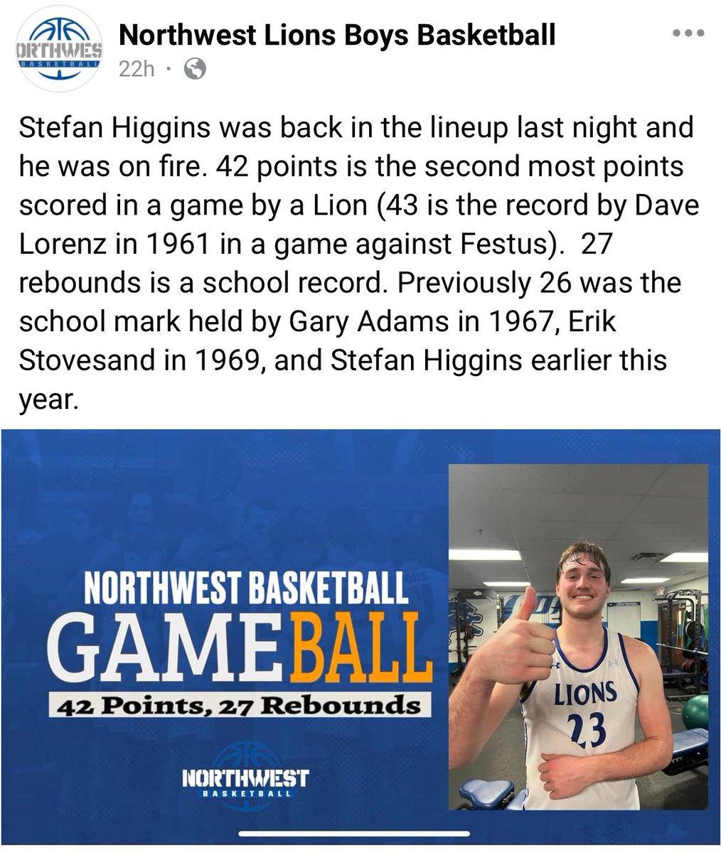Check this stat line out;
m.facebook.com/story.php/?id=…