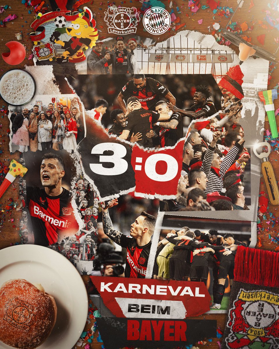 JAAAAAWOOOLLLL!!!! HEIMSIEG!!!! 💪💪

#B04FCB 3:0 | #Werkself | #KarnevalBeimBayer