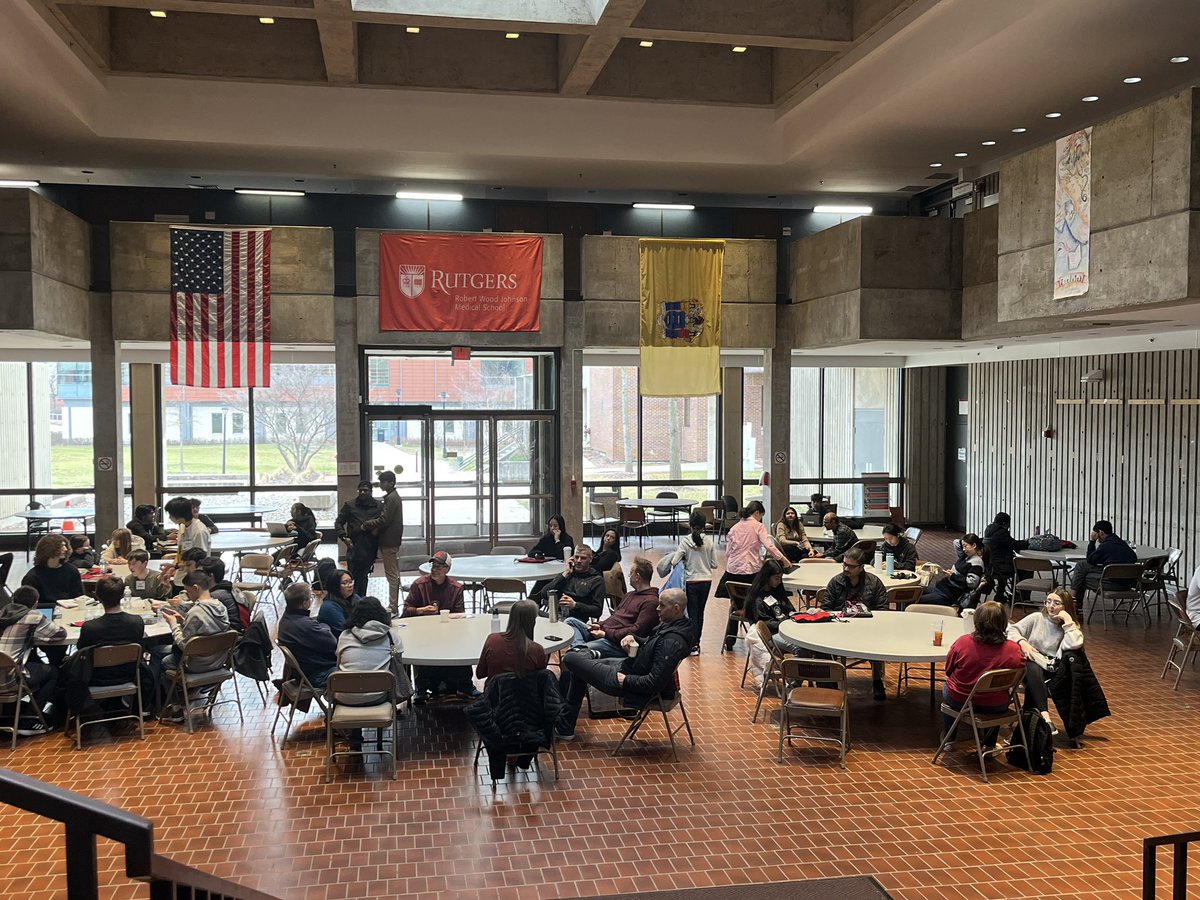 Today is our annual Brain Bee! Our participants are arriving and doing some last-minute studying! Good luck to all of the high school students in today’s competition! #brainbee #rutgers #rwjms #neuroscience