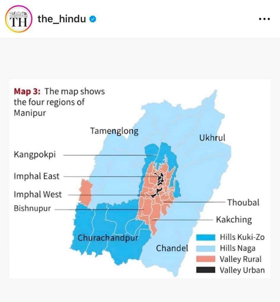 MeiteiVaishnav's tweet photo. 1) Actual demographic representation of the inhabitants of Manipur.
2) Kukiland as claimed by the #Kuki_Zo people.
The greed and sinister plan of the #Kuki_Zo people to drive out the Indigenous people out of their own land is mind boggling.
#ManipurViolence 
#NRCfirstTalkLater https://t.co/ZiV9G9GIgY