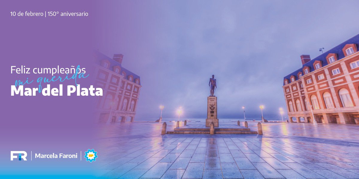 CoquiFaroni's tweet photo. 🌊♥️Felices 150 años a mi amada Mar Del Plata!! https://t.co/3GJJyyzyFF