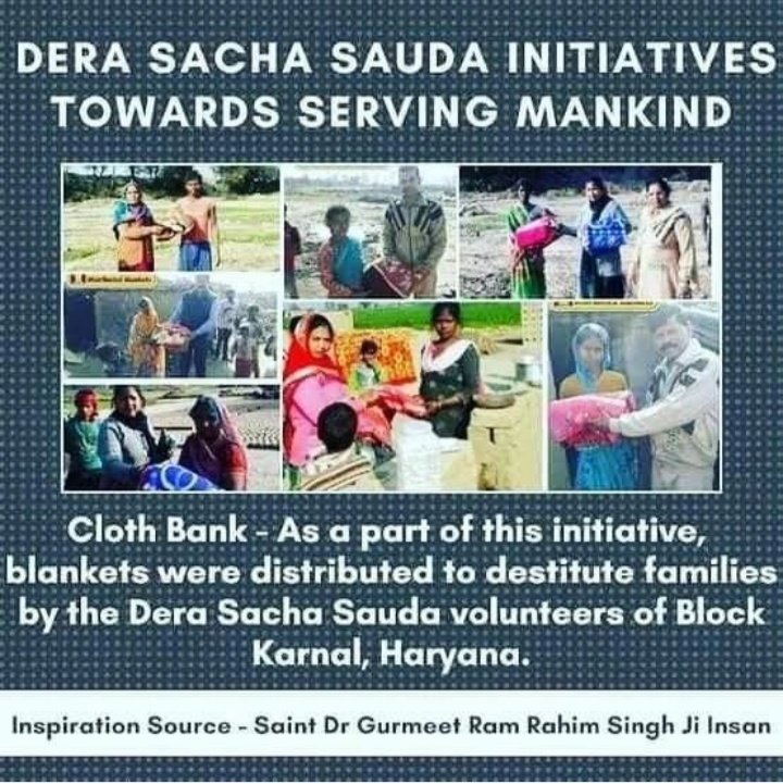 The teachings of #SaintDrMSG are proving to be a boon for the helpless needy.

 #WinterCare #ClothBank #WarmthOfHumanity #WinterAid #WinterRelief #WarmClothDistribution #ServeHumanity #DeraSachaSauda.