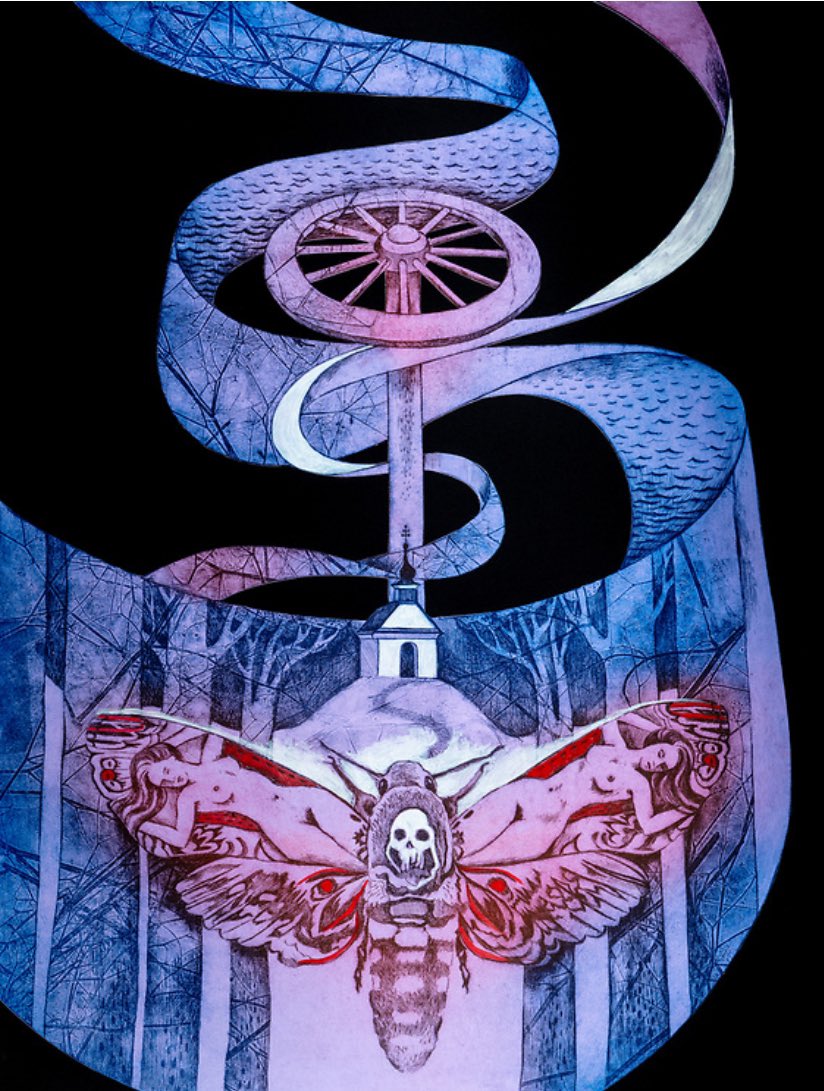 Máj: “Půlnoc”, (Midnight) in purple
Etching
Collage and watercolour
Size 52x70cm
Edition of 35
Year 2023
Price £1,500

Contact me here to buy this artwork.

#art #etching #watercolour #milafurstova