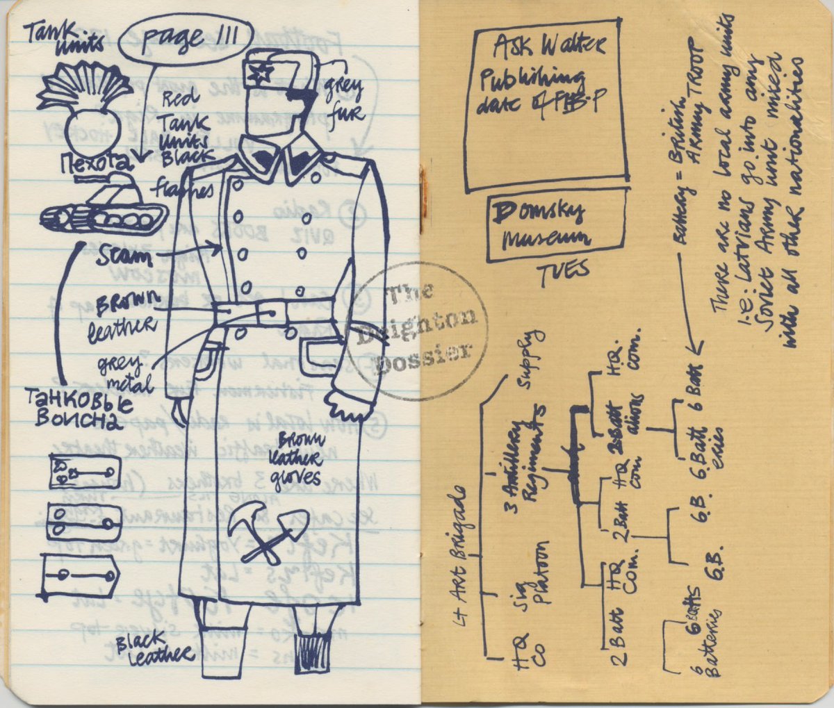A favourite piece of #LenDeighton ephemera - a 'mock' author notepad, will author illustrations and laid-in items, linked to his research in Helsinki for the #BillionDollarBrain novel.

This hyper-rare item was sent to UK booksellers to drum up awareness of the first edition.