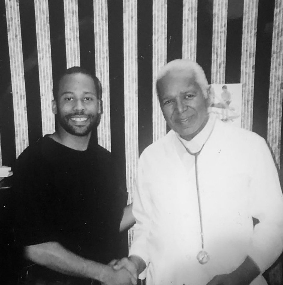 #BlackHistoryMonth  
Black doctors were once denied admitting privileges at hospitals. They were forced to start their own. Proud to have been born in one of those “Black hospitals” 🏥 in Cleveland, OH. Yrs ago, I tracked down &amp; got to shake hands with the OBGYN that delivered me