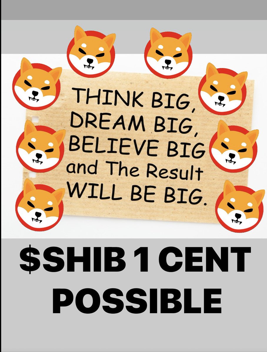 BezosCrypto's tweet photo. Good Morning #SHIBARMY‼️

$SHIB 1 CENT POSSIBLE 

“Go confidently in the direction of your dreams. Live the life you have imagined.” - Henry David Thoreau

Dream is free
Those who dream big, Achieve Something Big!

2024~2025 WILL BE THE YEAR OF #SHIB

#ShibaInu #Shibarium #BONE https://t.co/a6PGTZnheP