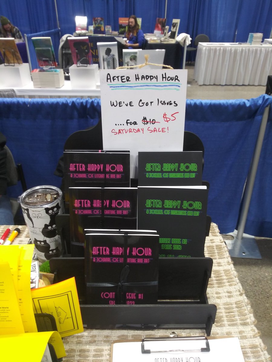 Saturday sale time at AWP! All AHH print issues are $5 today at table 1036 (or you can add one on free to any Scribble House or Last Picked purchase).