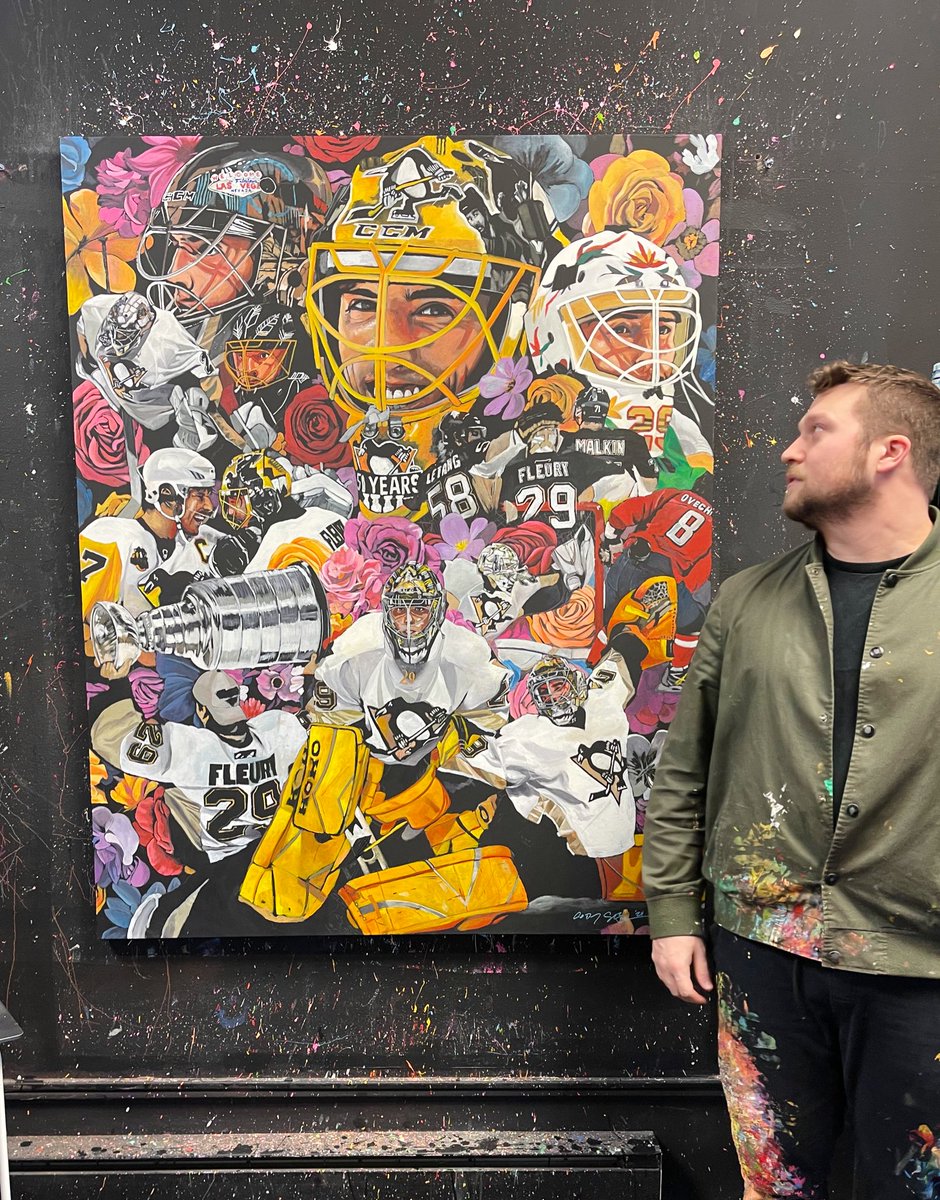 Cody Sabol (@codysabolart) on Twitter photo Some of you have asked to see the Marc Andre Fleury painting in its entirety so here it is! Some of you have asked to see the Marc Andre Fleury painting in its entirety so here it is!