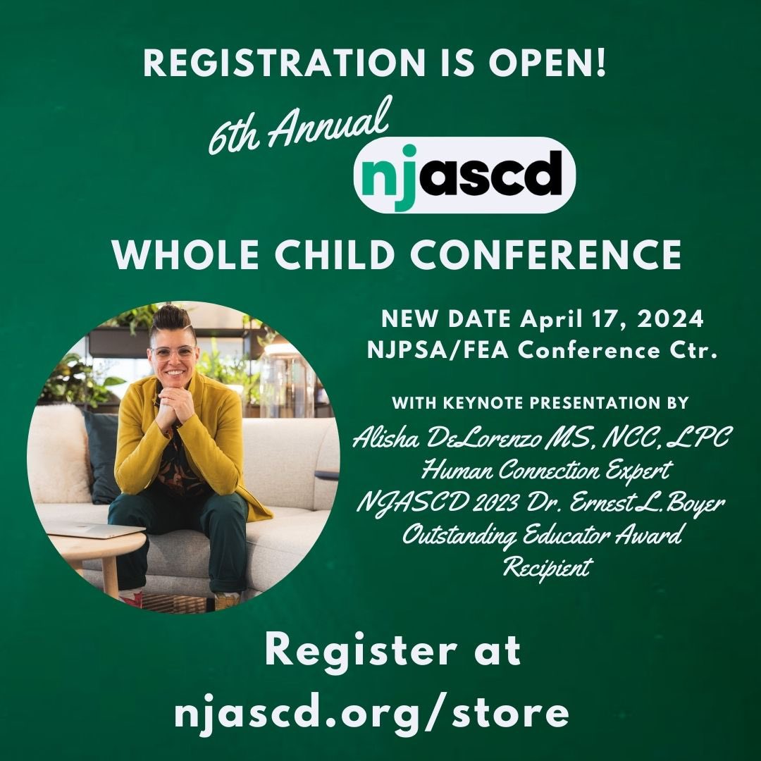 It will be here soon and NJASCD is ready to leap into Spring with a new Whole Child Conference date!! Please join us on April 17, 2024! For registration info visit NJASCD.org/store #whynjascd