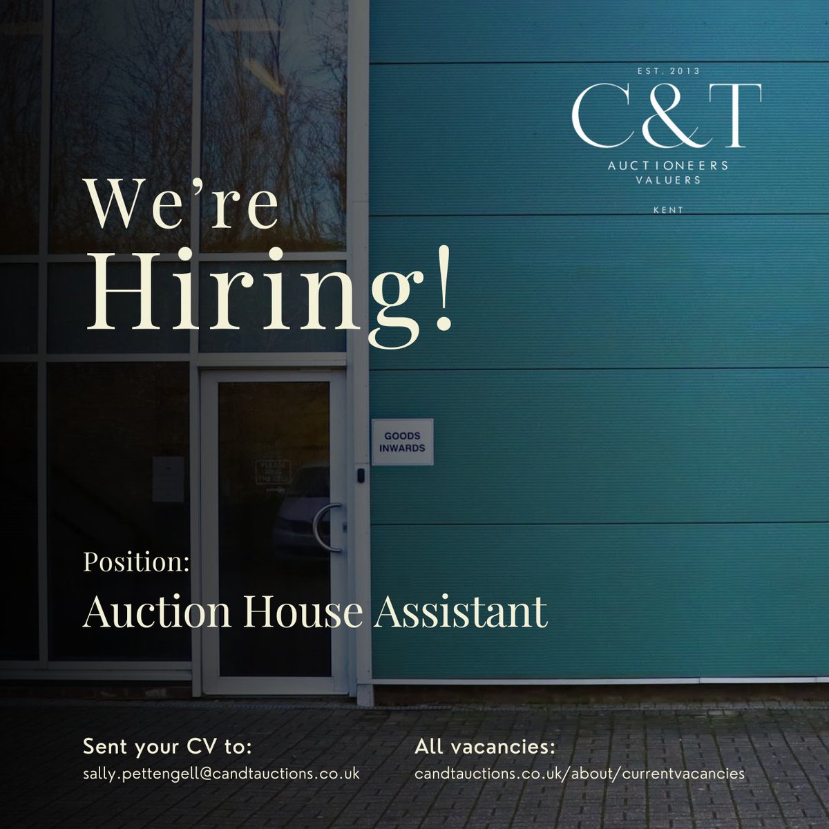 We're currently seeking an Auction House Assistant to join our busy auction house Logistics Team! ⁠
⁠
For the full job description, to apply for this role, and to see all current vacancies head to our website! candtauctions.co.uk/about/current-… ✨ ⁠ #kentjobs #jobsinkent