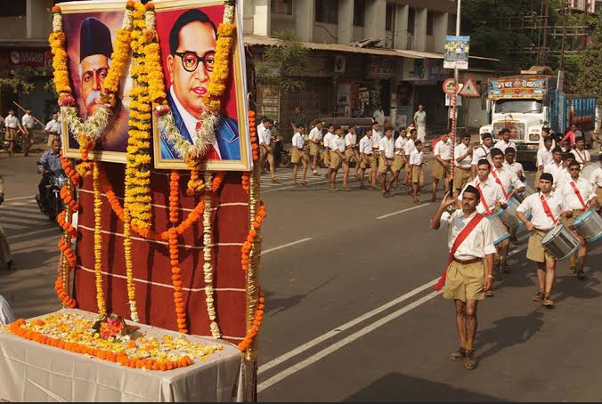 RSS has always believed in Dr. Babasaheb Ambedkar's vision of Social Equality and Justice.

Vijayadashmi 2023 had Dr.Bhagwat asking swayamsevaks to read Ambedkar's speeches to break the barriers of discrimination.

Every Sanghi puts Babasaheb on the same pedestal as Dr. Hedgewar.