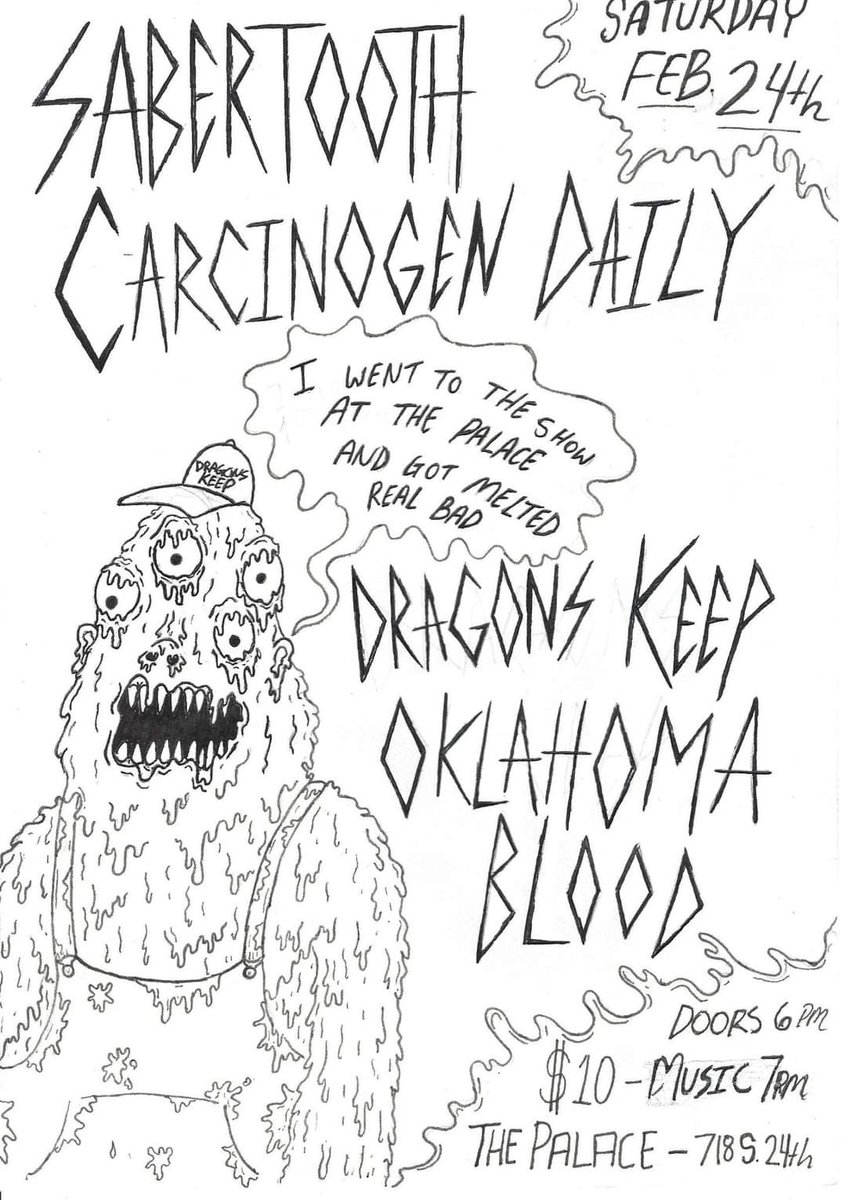 Heading to Muskogee at the end of the month for a RADical all-ages show at The Palace.